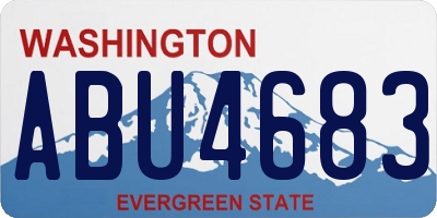 WA license plate ABU4683