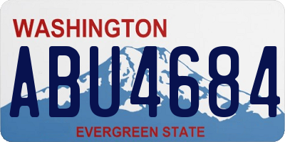 WA license plate ABU4684
