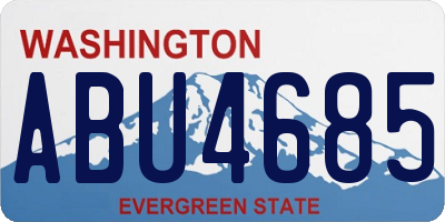 WA license plate ABU4685