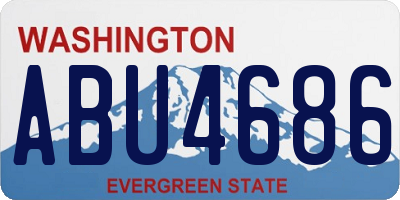 WA license plate ABU4686