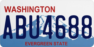 WA license plate ABU4688