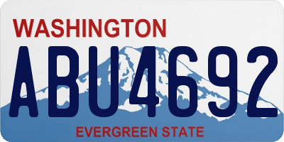WA license plate ABU4692