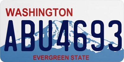 WA license plate ABU4693