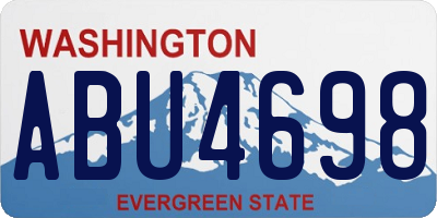 WA license plate ABU4698
