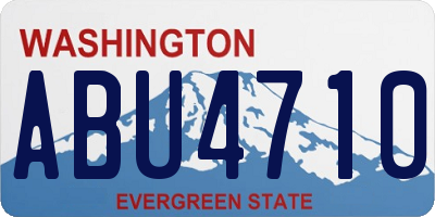 WA license plate ABU4710
