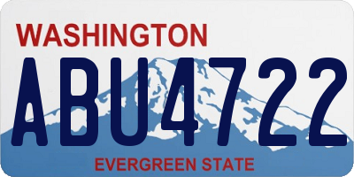 WA license plate ABU4722