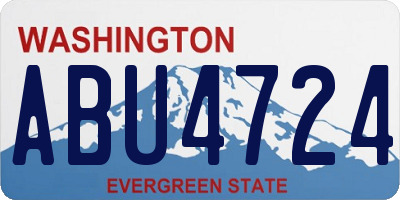 WA license plate ABU4724