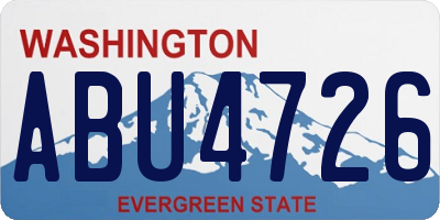 WA license plate ABU4726