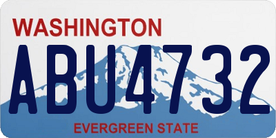 WA license plate ABU4732