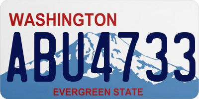 WA license plate ABU4733
