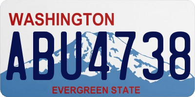 WA license plate ABU4738