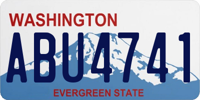 WA license plate ABU4741