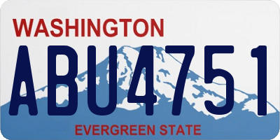 WA license plate ABU4751