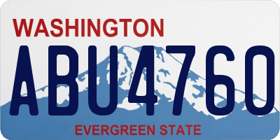 WA license plate ABU4760