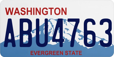 WA license plate ABU4763