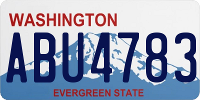 WA license plate ABU4783