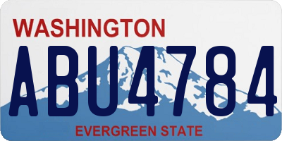 WA license plate ABU4784