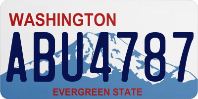 WA license plate ABU4787