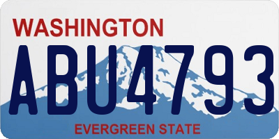 WA license plate ABU4793