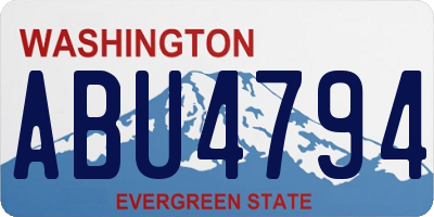 WA license plate ABU4794