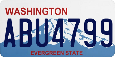 WA license plate ABU4799
