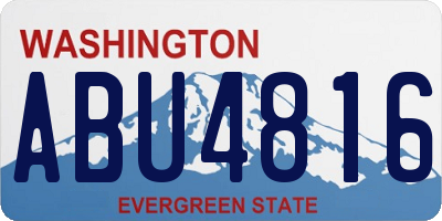 WA license plate ABU4816