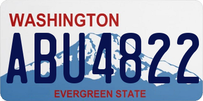 WA license plate ABU4822
