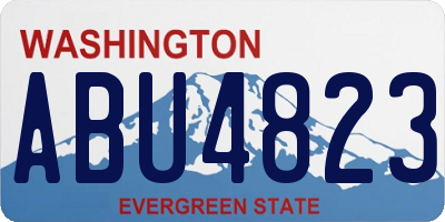 WA license plate ABU4823