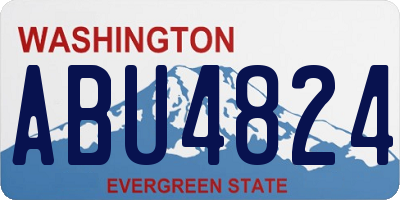 WA license plate ABU4824
