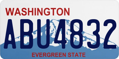WA license plate ABU4832