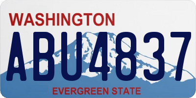WA license plate ABU4837