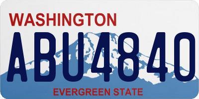 WA license plate ABU4840