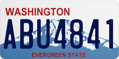 WA license plate ABU4841