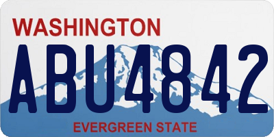 WA license plate ABU4842