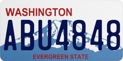 WA license plate ABU4848