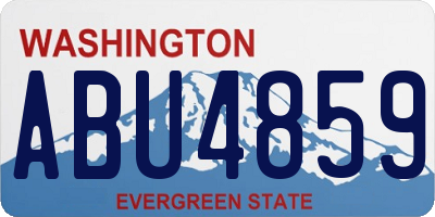 WA license plate ABU4859