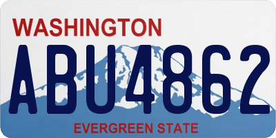 WA license plate ABU4862