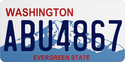 WA license plate ABU4867