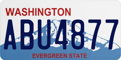 WA license plate ABU4877