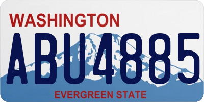 WA license plate ABU4885