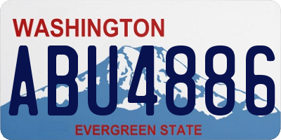 WA license plate ABU4886