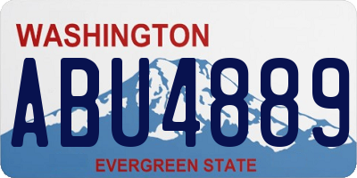 WA license plate ABU4889