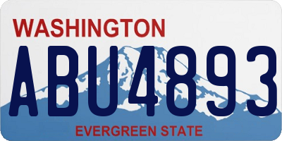 WA license plate ABU4893