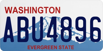 WA license plate ABU4896