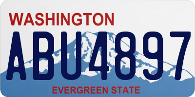 WA license plate ABU4897