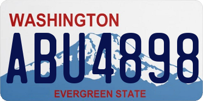WA license plate ABU4898