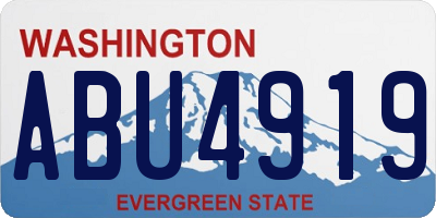 WA license plate ABU4919