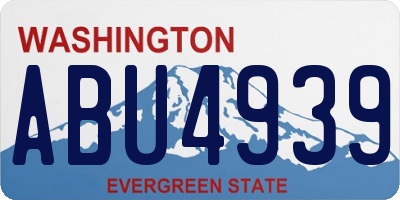 WA license plate ABU4939