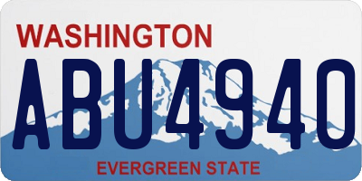 WA license plate ABU4940