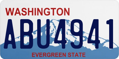 WA license plate ABU4941